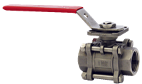 Series WE06 3-Piece NPT V-Ball Valve